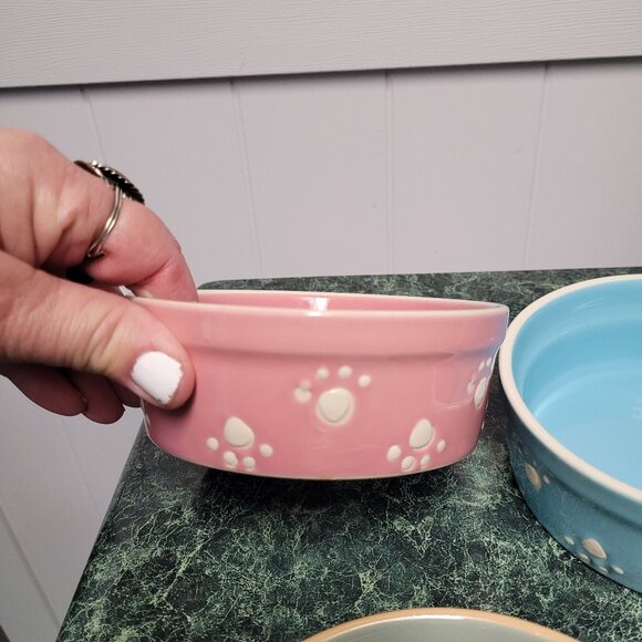 Pet Rage US  3 Small Pet Porcelain Dishes - Picture 6 of 7